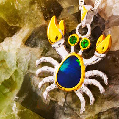 Opal Charm Necklaces